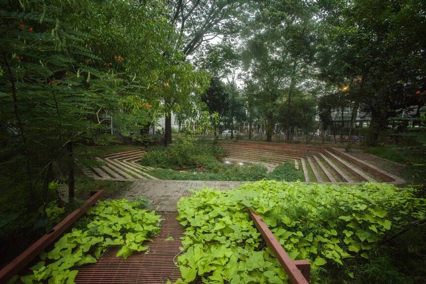Landscape: Shomaj Biggyan Chattar at Dhaka University